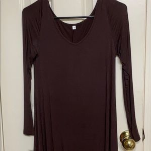 Brown flowy dress